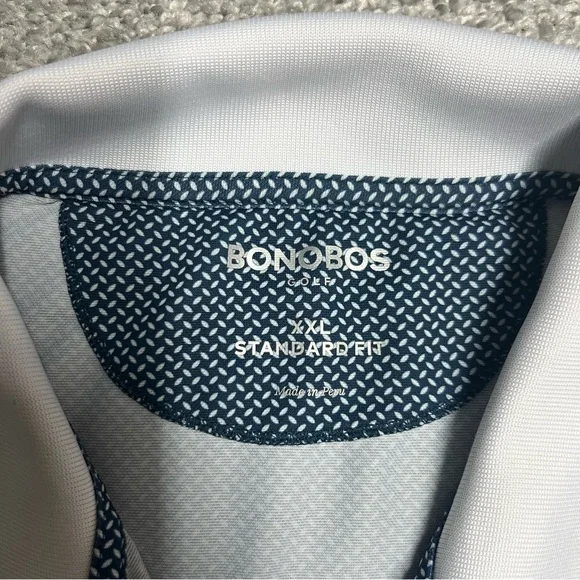 Bonobos Golf Polo Shirt Mens 2XL XXL Geometric Stretch Standard Fit Performance - Picture 4 of 8